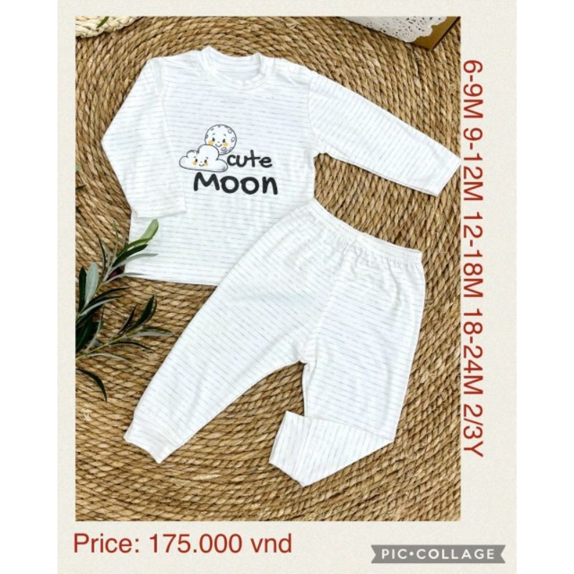 Moon - Bộ dài tay Moon petit kẻ cho bé 6-16kg