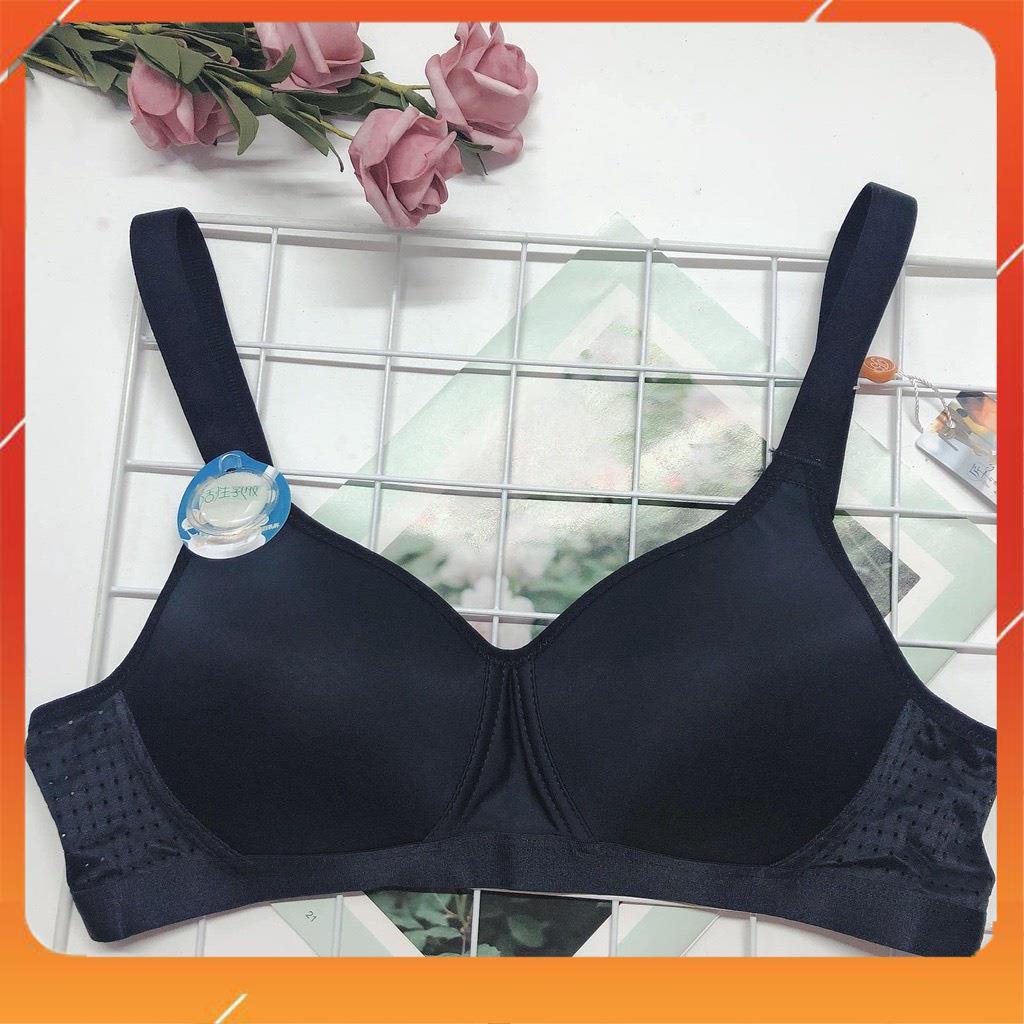 Áo lót nữ su đúc không gọng nâng ngực cup chéo đệm mút mỏng quai lưới thoáng khí S4241