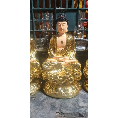 Tượng Phật Di Đà đứng 50 cm dát vàng