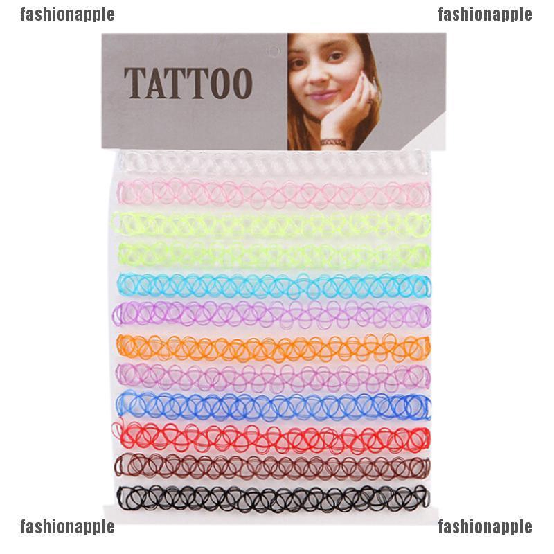 ❀❀ Set 12 Vòng Cổ Choker Hình Xăm Phong Cách Cổ Điển