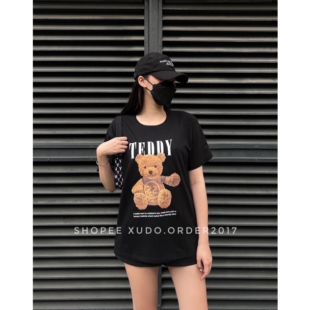 ÁO THUN COTTON - ÁO PHÔNG HÌNH GẤU TEDDY GTM