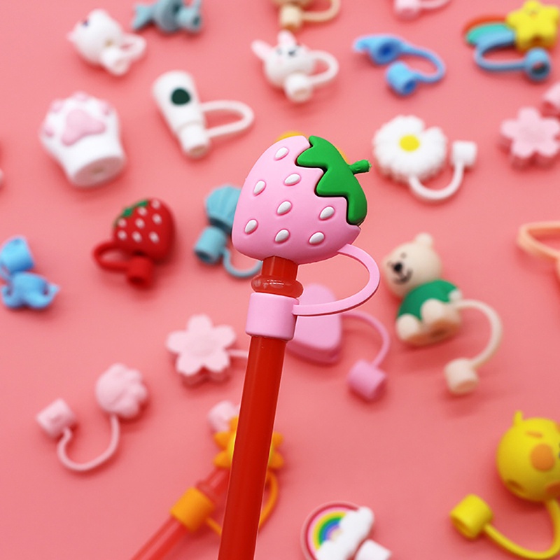 Vỏ Bọc Ống Hút Bằng Silicon Chống Bụi Hình Dễ Thương