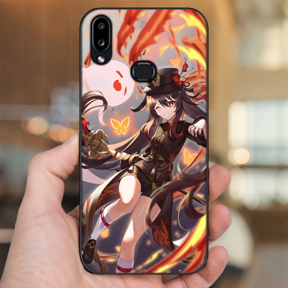 Ốp lưng Samsung A10S viền đen in hình Hutao Genshin Impact