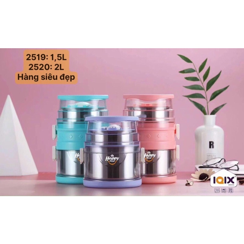 Cặp lồng Đựng Cơm Lõi Inox, Hộp Đựng Cơm Lõi Inox 3 Chống Tràn Đổ Giữ Nhiệt