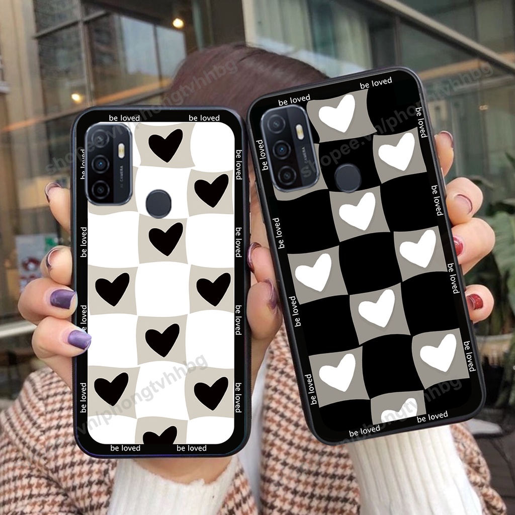 Ốp lưng Oppo A53  ốp họa tiết trái tim caro, chuột mikey thể thao cực đẹp cute cực bền bỉ