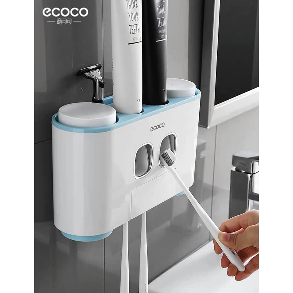 Nhả Kem Đánh Răng Cao cấp ECOCO (kiêm đựng bàn chải), Menon 4 cốc