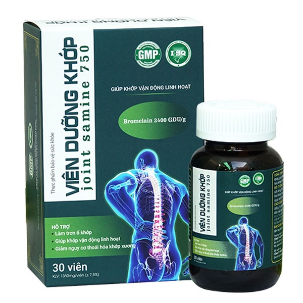 Viên dưỡng khớp Joint Samine 750 - Hỗ trợ giảm đau khớp, giúp làm trơn ổ khớp (hộp 30 viên)