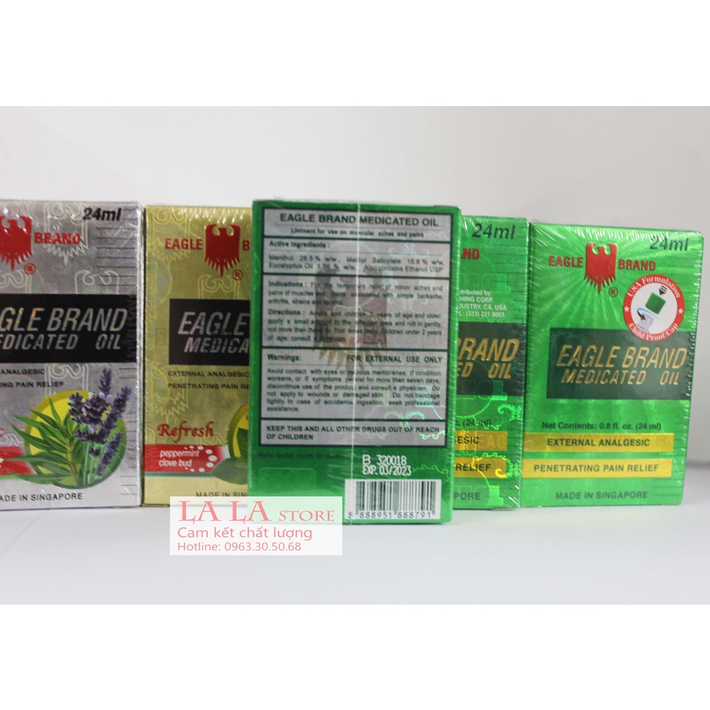 DẦU GIÓ TRẮNG, XANH, VÀNG 24ml Hàng Nội Địa Mỹ - Đủ 3 Mùi Xanh Trắng Vàng