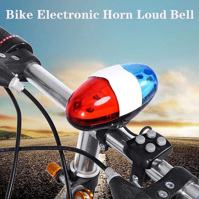 1 Chuông Điện 4 Chuông / 6 Đèn LED Cảnh Báo An Toàn Chống Thấm Nước Dành Cho Xe Đạp Leo Núi