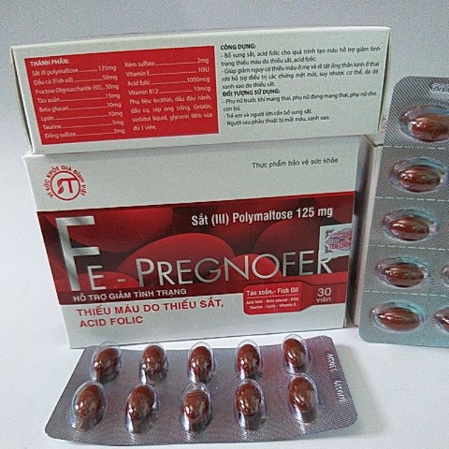 Viên sắt bổ máu cho mẹ bầu-Người thiếu máu