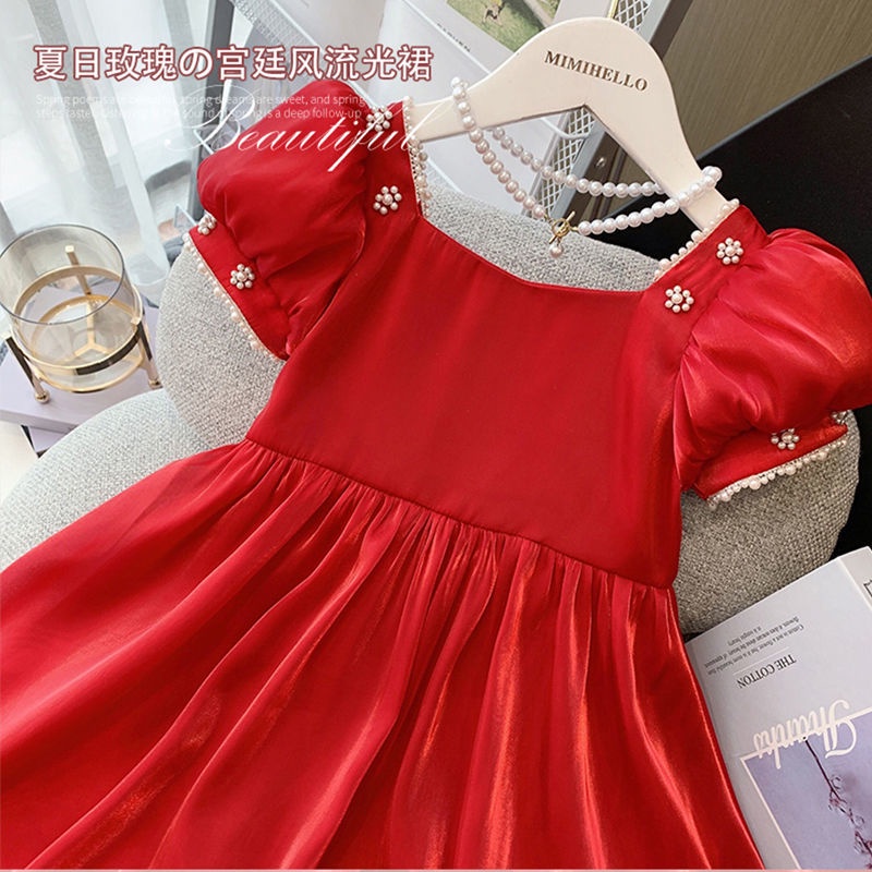 Đầm Công Chúa Chiffon Phối Lưới Phong Cách Hàn Quốc Mới Cho Bé Gái Kích Thước 100-160