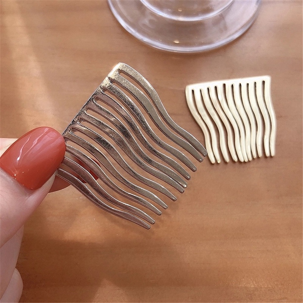 (Hàng Mới Về) Set 2 Kẹp Tóc Mái Bằng Kim Loại Không Để Lại Dấu Vết Thiết Kế Đơn Giản Dễ Thương Cho Nữ