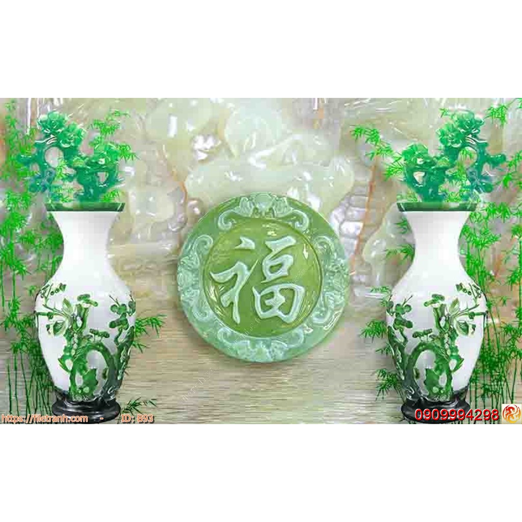 TRANH DÁN TƯỜNG 3D BÌNH HOA, LO HOA NHIỀU MẪU