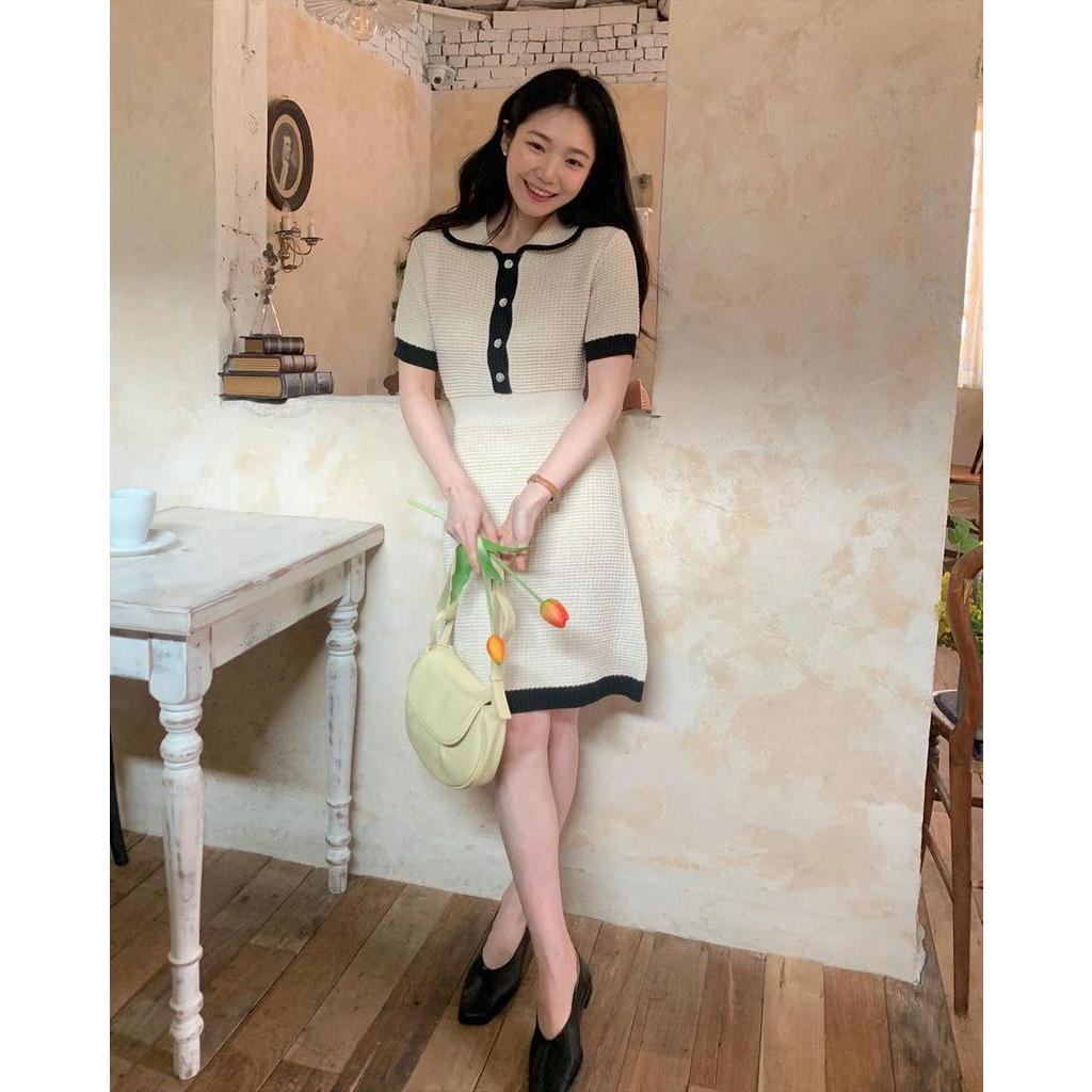 Áo Thun Dệt Kim Mỏng Tay Ngắn Màu Sắc Tươi Sáng Thời Trang 60672