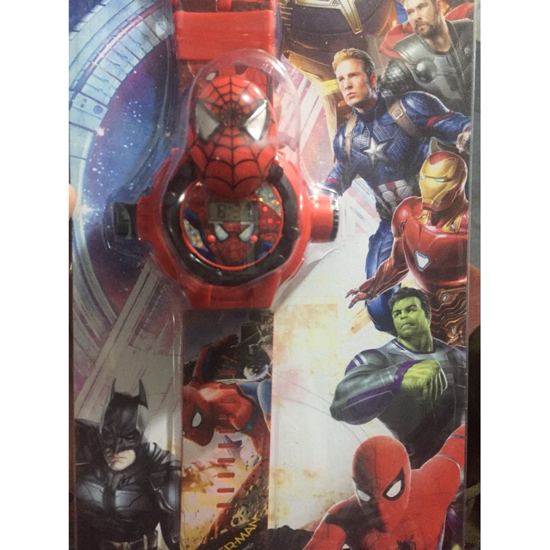 Đồ Chơi Đồng hồ đeo tay chiếu tường hinh 3D hình nguừơi nhện spider men rất đẹp mắt