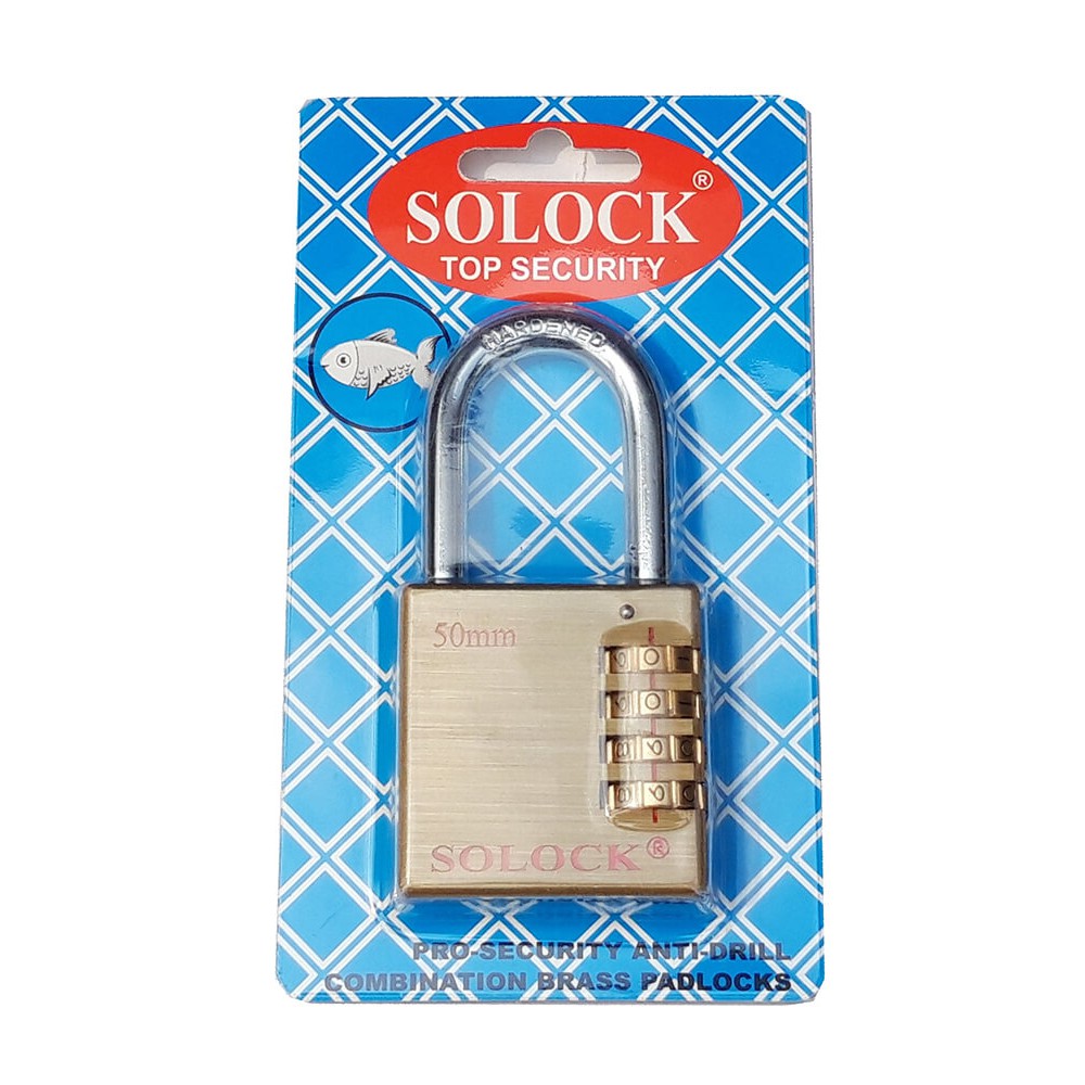 Khóa 4 số thau 50mm Solock