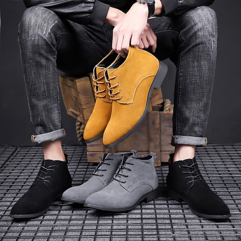 Suede Boots Kl3221 Vintage Style For Men
