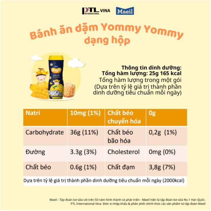 Bánh gạo ăn dặm hữu cơ dạng hộp Yummy Yummy đủ vị