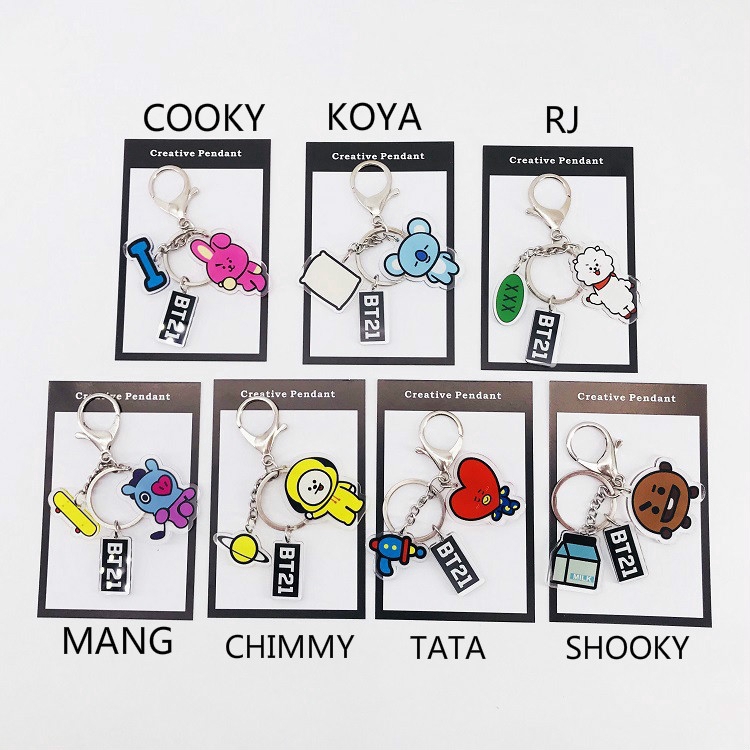 Móc khóa xinh xắn dành cho fan hâm mộ nhóm nhạc Hàn Quốc BTS