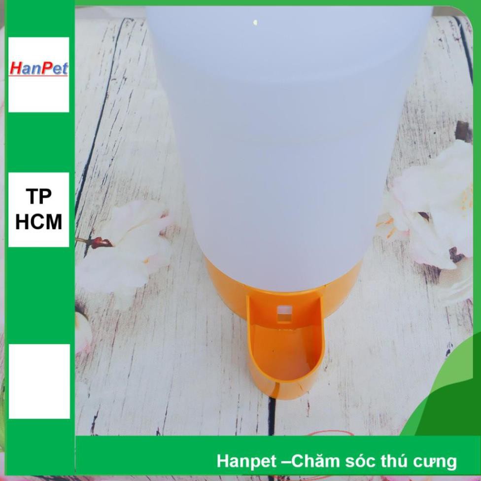 Hanpet.GV- Bình uống nước gia cầm tự động cấp nước- Dạng trụ đứng đặt nền (18x10cm)- máng uống chim cảnh gà chọi, g