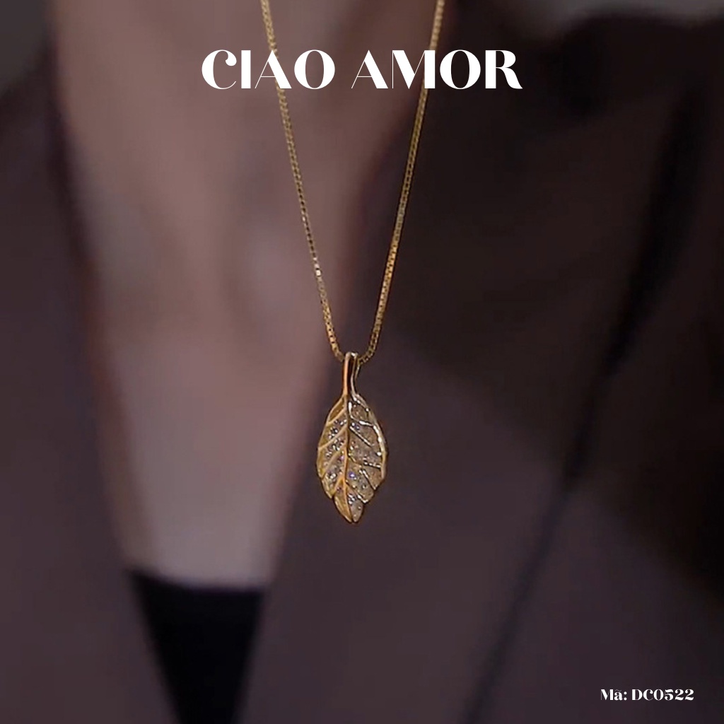 Dây chuyền, Vòng cổ nữ lá mảnh đơn giản thành lịch Trang sức Ciao Amor - DC0522