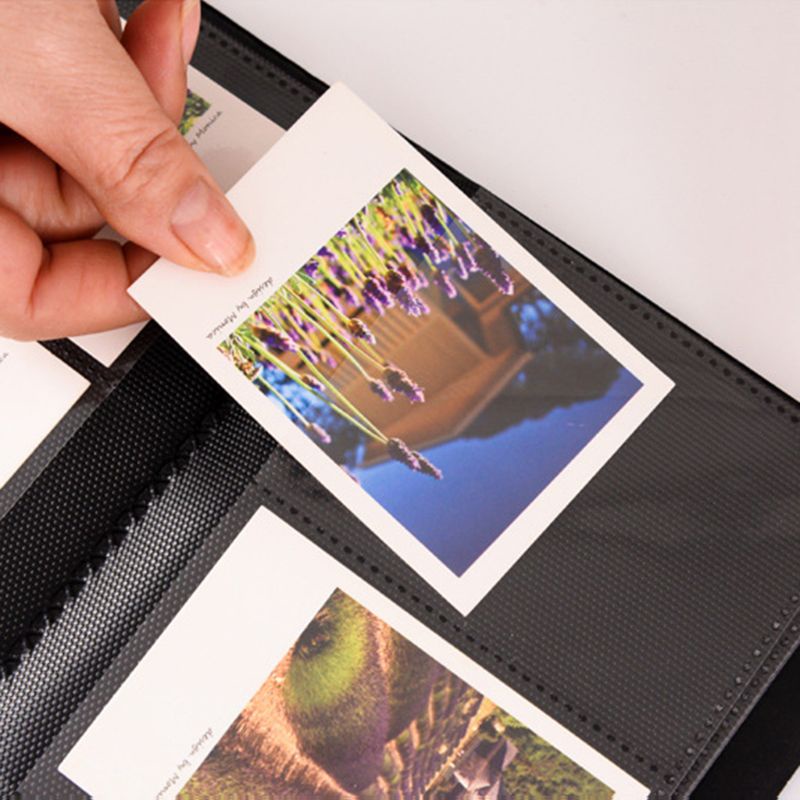 Album Ảnh Mini 64 Ngăn 3 Inch Bằng Pvc Kim Tuyến Nước Cho Máy Ảnh Polaroid Fujifilm Instax