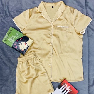 Đồ ngủ lụa cộc tay, Pijama cộc tay lụa cao cấp, mát, đẹp