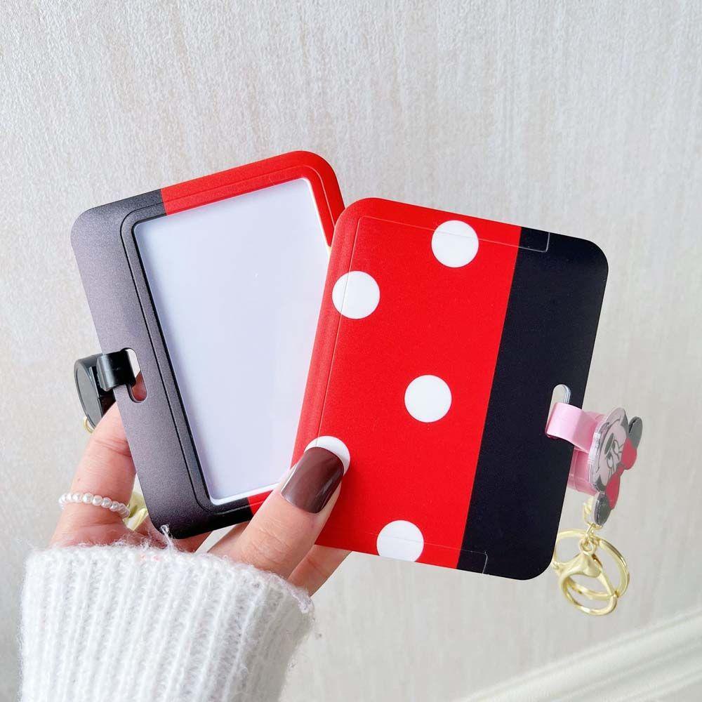 Ví Đựng Thẻ ID / Tiền / Thẻ Có Móc Khóa Hình Gấu Pooh / Minnie Dễ Thương