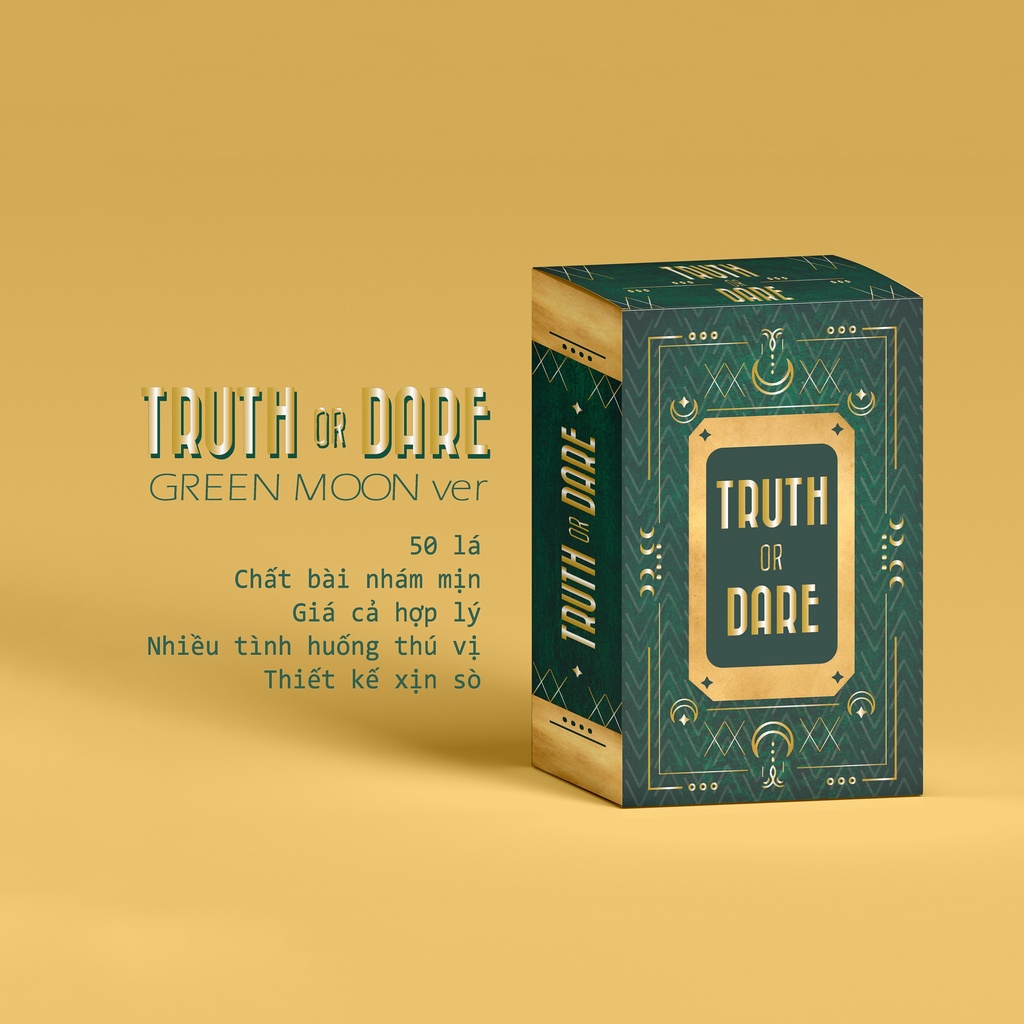 Bộ bài Truth or Dare ver Green Moon, phong cách tarot. 50 lá chơi quên lối về.