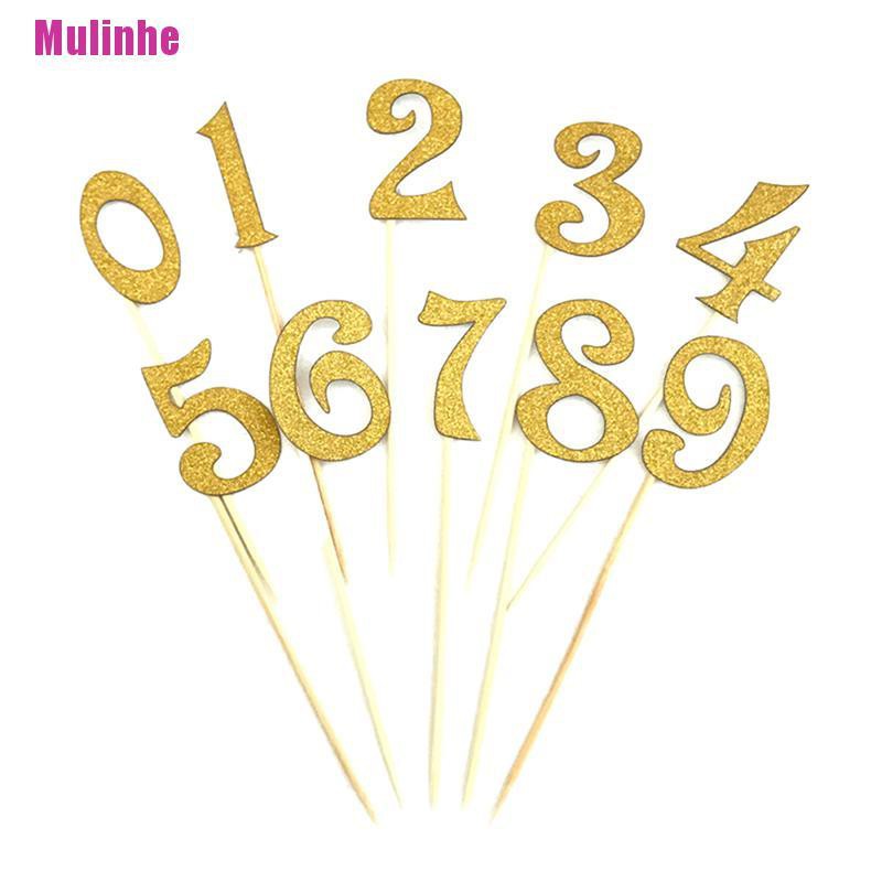 Set 10 Que Chữ Số Trang Trí Bánh Kem Sinh Nhật