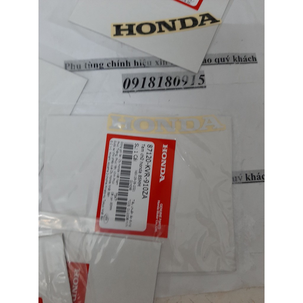 Tem chữ honda 85MM tem mặt nạ wave anpha honda