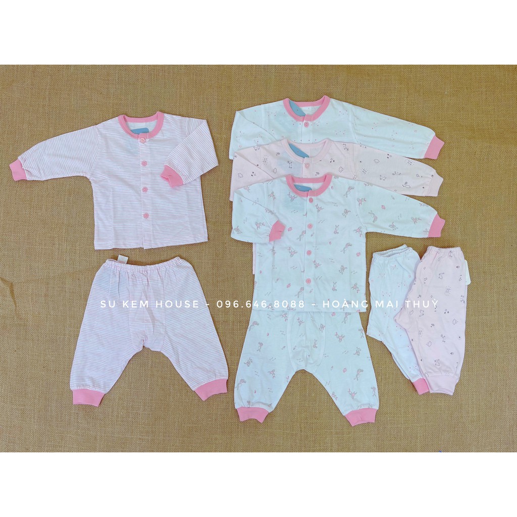 Bộ quần áo dài tay MioMio 100% cotton mỏng mát cho bé từ sơ sinh