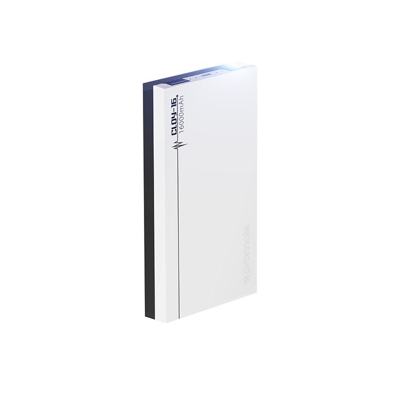 Pin Sạc Dự Phòng 16000mAh Promate CLOY-16 2 Cổng Sạc UltraFast  Tích Hợp Công Nghệ ShakeView - Hàng Chính Hãng