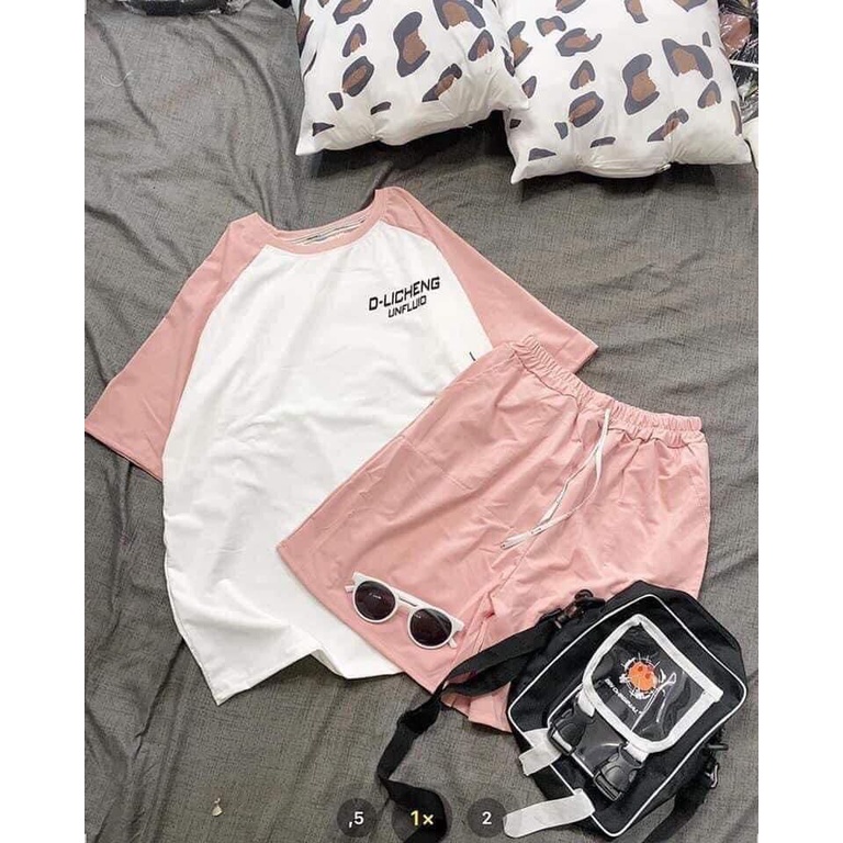 ##Đồ Bộ Thể Thao Nam Nữ Mặc Nhà D-LICHENG Phong Cách Ulzzang- Lapi Vn, Set 3 Sọc Unisex, Freesize Chất Cotton Không Phai