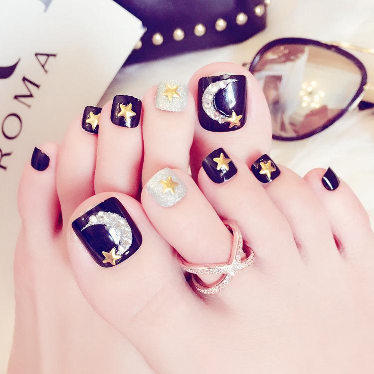bộ 24 móng chân giả trang trí nghệ thuật