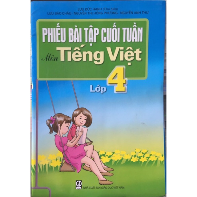 Sách Phiếu bài tập cuối tuần môn Tiếng việt lớp 4