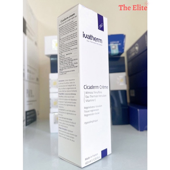 Kem Dưỡng Phục Hồi Da Cicaderm IVATHERM Giúp Làm Lành Tổn Thương, Ngăn Ngừa Hình Thành Sẹo Tuýp 40ml