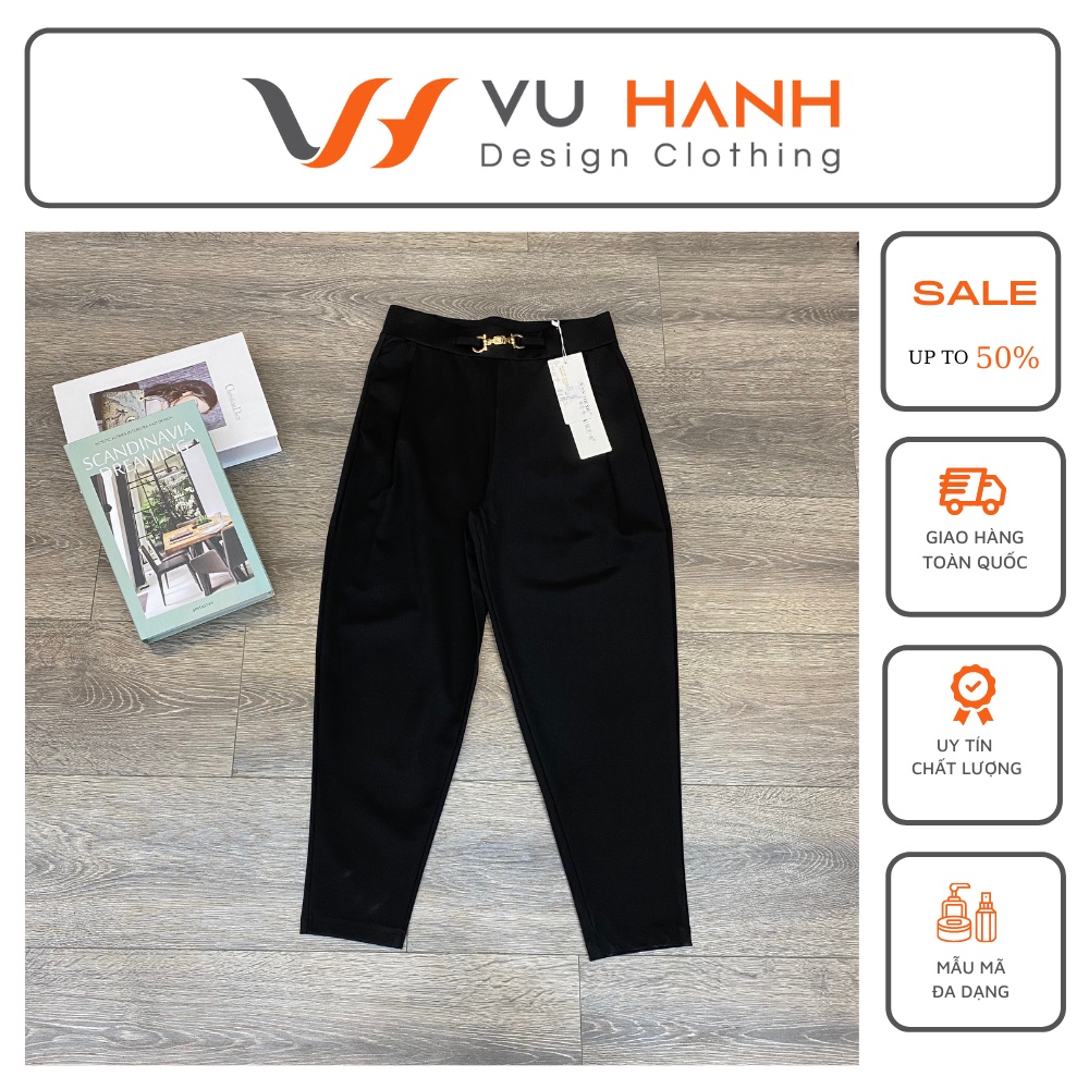 Quần umi baggy đai vàng mặt người | Shop Vũ Hạnh