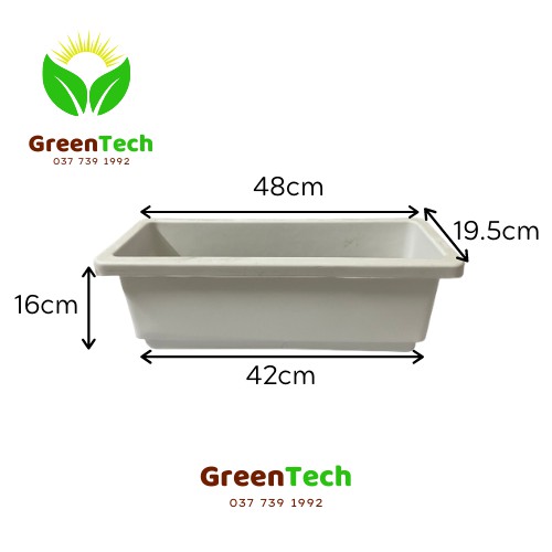 [ Giá Sỉ ] Chậu Nhựa Thông Minh Trồng Rau 48cm - Trồng Hoa - Hình Chữ Nhật