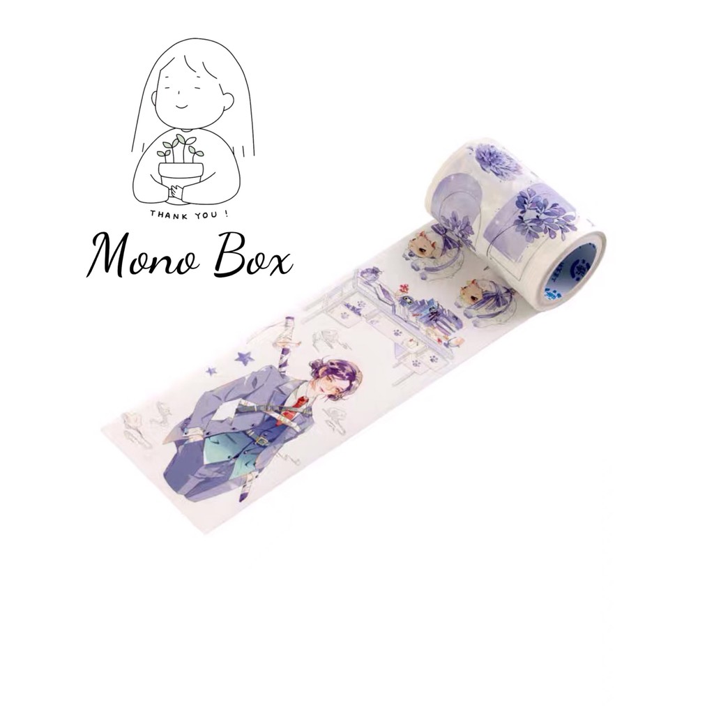 [Chiết] Washi tape nhân vật chàng trai cung Bạch Dương Mono_box 01102