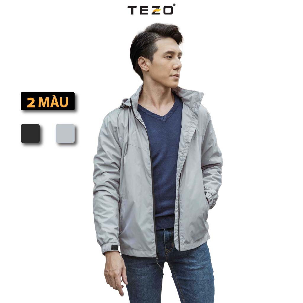 Áo gió nam hai lớp TEZO khoác vải gió dày dặn, Dáng trẻ trung, Năng động mã 2109AG2T02
