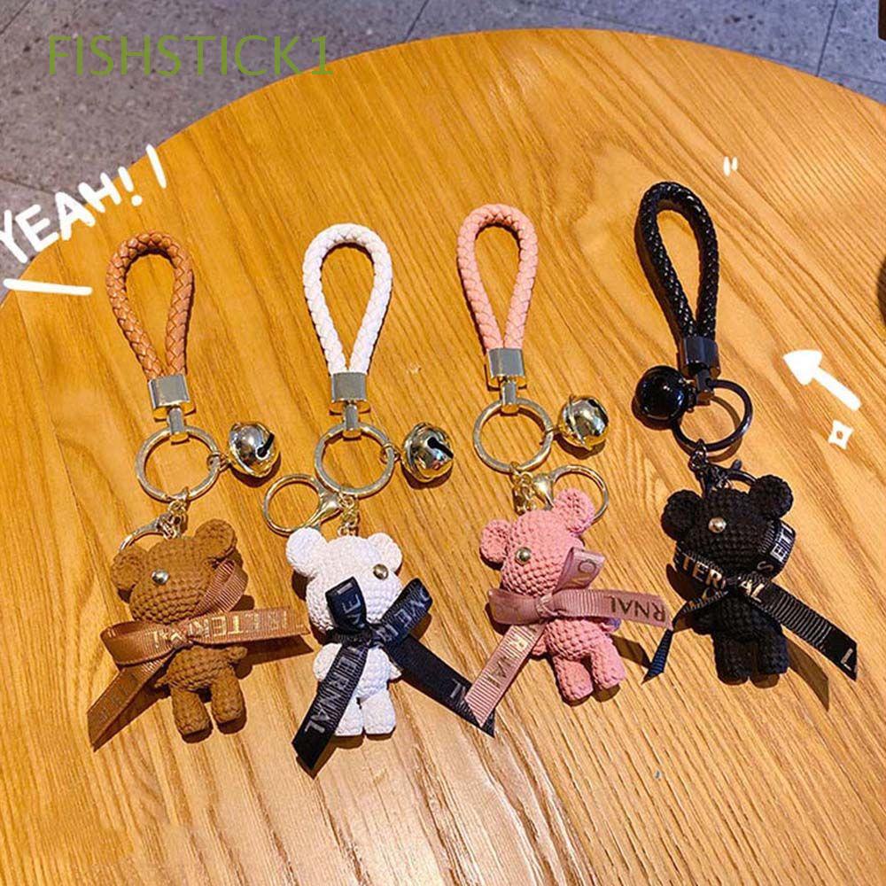 Móc Chìa Khóa Hoạ Tiết Gấu Len Đan Hoạt Hình Dễ Thương , Móc Khóa Đẹp Cao Cấp Phụ Kiện Túi Xách