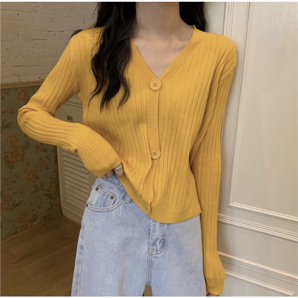 Áo Cadigan, Áo Len Nữ Hè Thu đông Chất Motoghi Hàng Quảng Châu A480 Noiyxanh nội y xanh chất len quảng châu