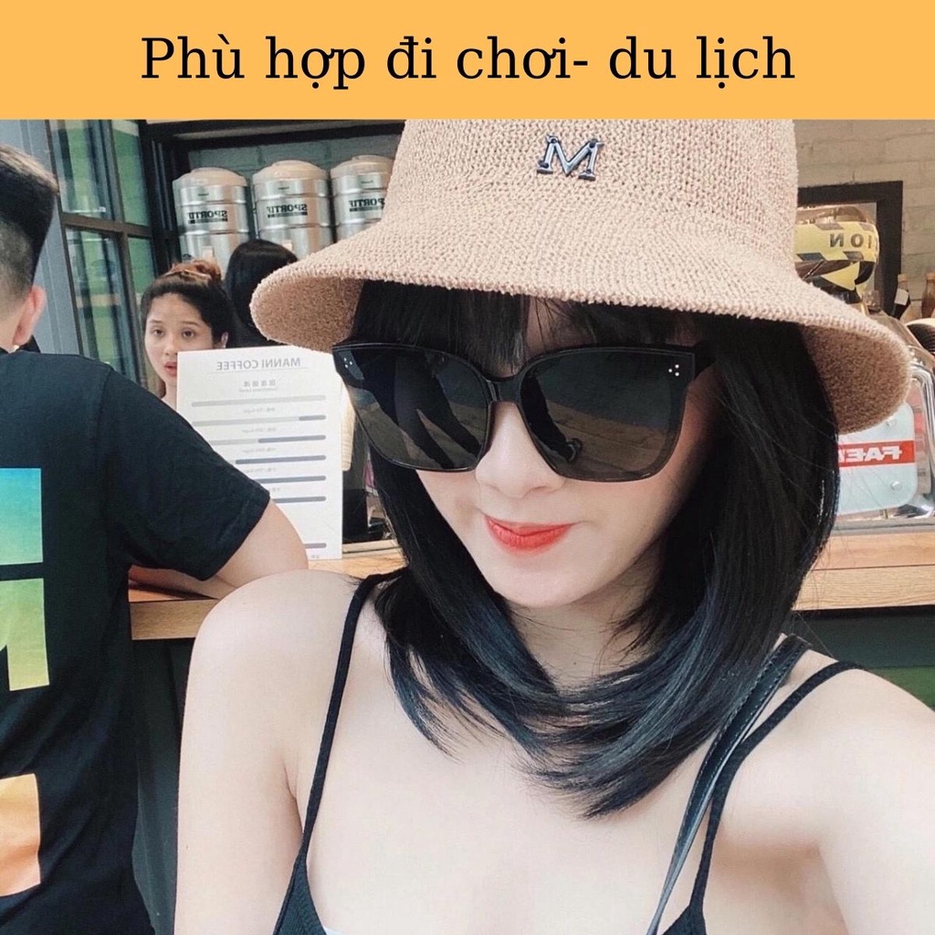 Mũ Nón Cói Vành Tròn Vintage Dành Cho Nữ Chữ M Kiểu Dáng Hàn Quốc Thích Hợp Đi Biển Du Lịch