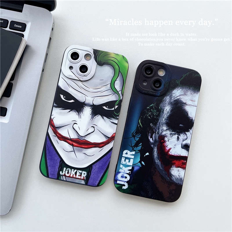 Ốp Điện Thoại Silicon Dẻo In Hình Joker Bảo Vệ Camera Chống Rơi Cho iPhone 11 12 13 Pro Max X XR XS Max 7 8 Plus SE3