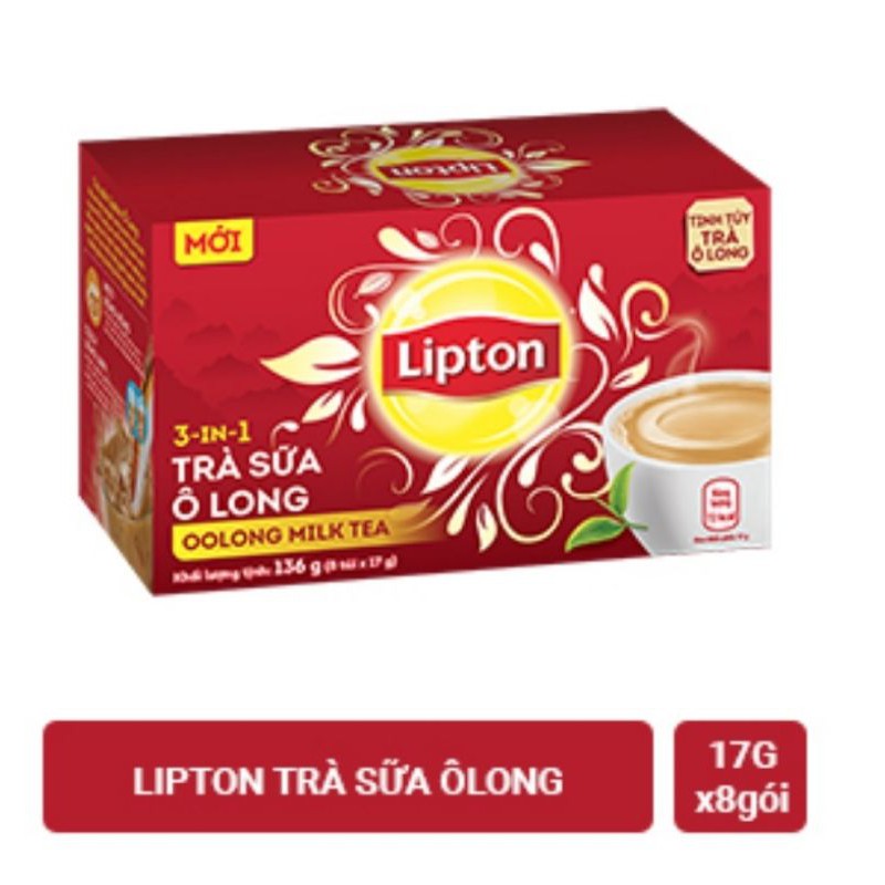 Trà Lipton hoà tan vị sữa Ô Long  136g (8 túi x 17g)