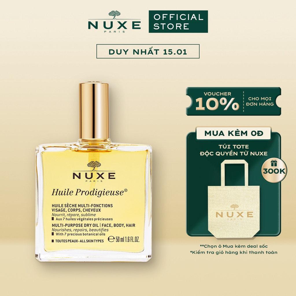 Dầu khô đa năng Nuxe Huile Prodigieuse® 50ml