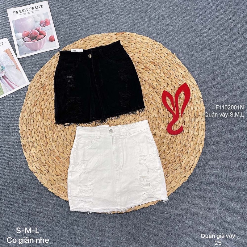 Quần váy jeans rách