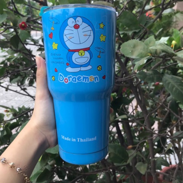 Ly giữ nhiệt doremon kèm túi doremon thái lan siêu dễ thương