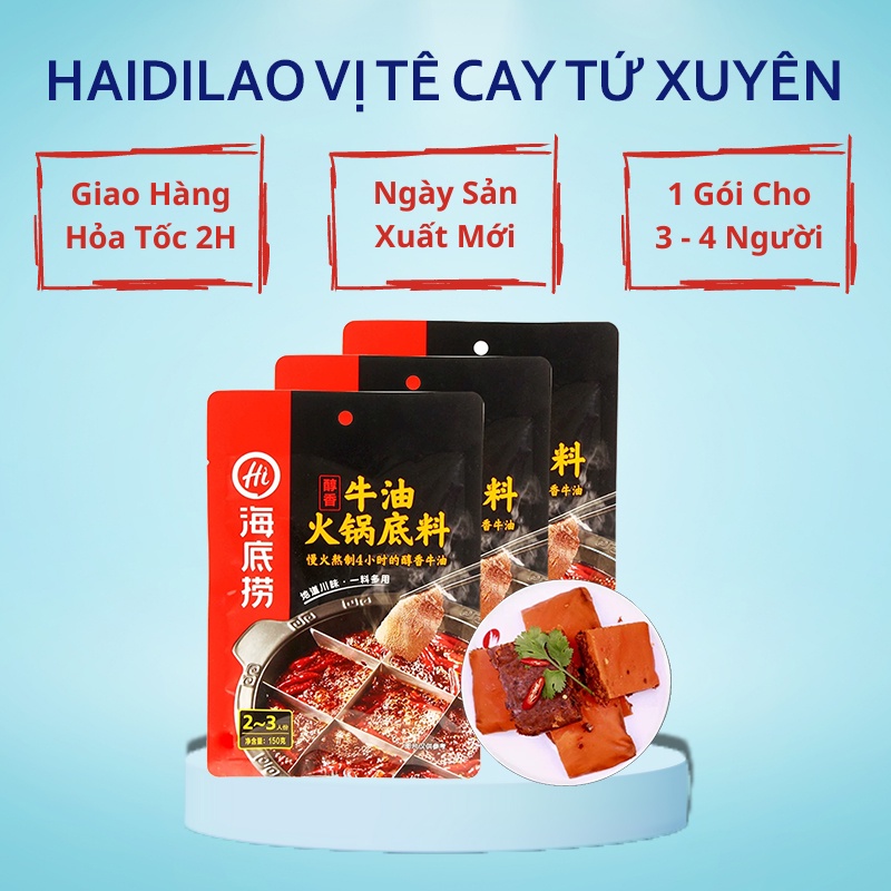 Cốt lẩu haidilao vị tê cay - cốt lẩu tứ xuyên có sẵn nhiều vị date mới giao ngay trong 2h